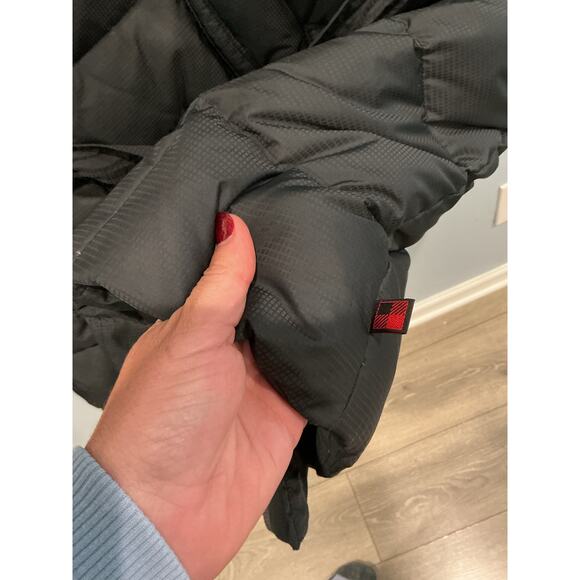 Woolrich Womens Long Duck Down Puffer Coat Plus Size 2XL 2X Black Belted Feather - Picture 6 of 16